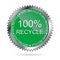 100% recycle label (vector)