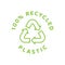 100% recycled plastic label