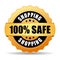 100 safe shopping gold seal