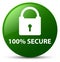 100% secure green round button