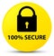 100% secure yellow round button