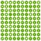 100 smuggling goods icons hexagon green