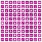 100 smuggling icons set grunge pink