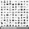 100 smuggling icons set, simple style