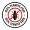 100% termite free vector icon, line art