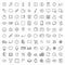 100 thin line universal icons set