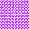 100 thunderstorm icons set purple