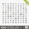 100 Universal Outline Icons volume 3