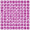 100 windmills icons set grunge pink