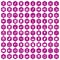 100 work space icons hexagon violet