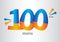 100 year anniversary celebration logotype vector, 100 number design, 100th Birthday invitation, anniversary logo template, logo