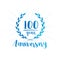 100 years anniversary design template. 100th years anniversary celebrating design template.