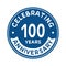 100 years celebrating anniversary design template. One hundred anniversary logo. Vector and illustration.