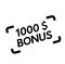 1000 dollar bonus stamp on white