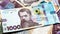 1000 hryvnia, Ukrainian banknote against the background of other notes