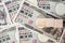 10000 Japanese Yen banknote background. business, investment, retirement planning, finance and Saving for the future concepts