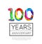 100th Anniversary, congratulation for company or person on white background. Vector