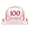 100th anniversary design template. 100 years logo. One hundred years vector and illustration.