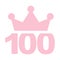 100th birthday party pink clip art