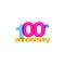 100th Years Anniversary Celebration Icon Vector Logo Design Template.