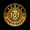 101 years anniversary celebration. 101st anniversary logo design. 101years logo.