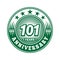 101 years anniversary celebration. 101st anniversary logo design. 101years logo.