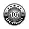 101 years anniversary celebration. 101st anniversary logo design. 101years logo.