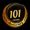 101 years anniversary. Elegant anniversary design. 101st logo.