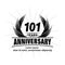 101 years anniversary. Elegant anniversary design. 101st years logo.