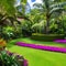 1013 Tropical Botanical Garden: A vibrant and tropical background featuring a tropical botanical garden with lush foliage, color