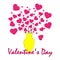 1035 Valentine, vector illustration, isolate on a white background, Happy Valentine`s Day