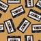 1044 retro cassette, Seamless pattern in retro style with audio cassettes, ornament for wallpaper and fabric