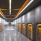 1061 Futuristic Sci-Fi Corridor: A futuristic and sci-fi-inspired background featuring a sci-fi corridor with sleek architecture