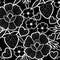 1062 pattern, seamless pattern, elements of plants and flowers, coloring in black and white