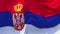 107. Serbia Flag Waving in Wind Continuous Seamless Loop Background.