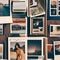 1074 Retro Polaroid Photos: A retro and vintage-inspired background featuring retro polaroid photos with vintage filters, retro