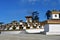 The 108 memorial chortens or stupas known as Druk Wangyal Chortens at the Dochula pass, Bhutan