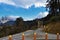 The 108 memorial chortens or stupas known as Druk Wangyal Chortens at the Dochula pass, Bhutan