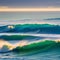 108 Ocean Waves: A refreshing and invigorating background featuring ocean waves in blue and green colors that create a revitaliz