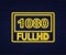 1080 full hd video settings sign. Neon icon. Vector stock illustration