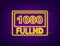 1080 full hd video settings sign. Neon icon. Vector stock illustration.