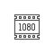 1080 pixels resolution outline icon