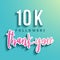 10K followers Thank you - Illustration for Social Network friends