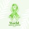 10th october global mental health awareness poster with realistic ribbon