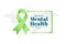 10th october international mental health day map poster with green ribbon