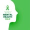 10th october world mental health day campaign poster with human head