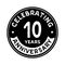 10years celebrating anniversary design template. Tenth anniversary logo. Vector and illustration.