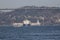11-03-2024 Istanbul-Turkey: Cargo ship passing through the Bosphorus
