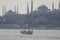 11-03-2024 Istanbul-Turkey: Sailing Boat and Historical View of Istanbul