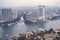 11/18/2018 Cairo, Egypt, panoramic view of the central and business part of the city from the observation deck at the highest towe